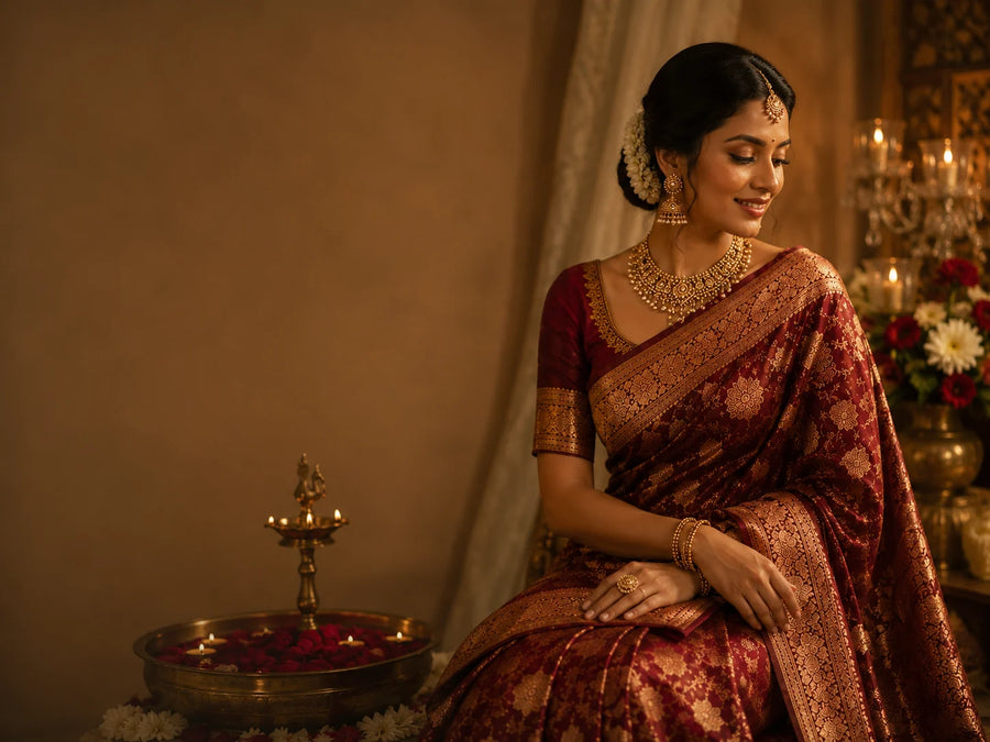 How to Style a Banarasi Saree for Your Wedding Day